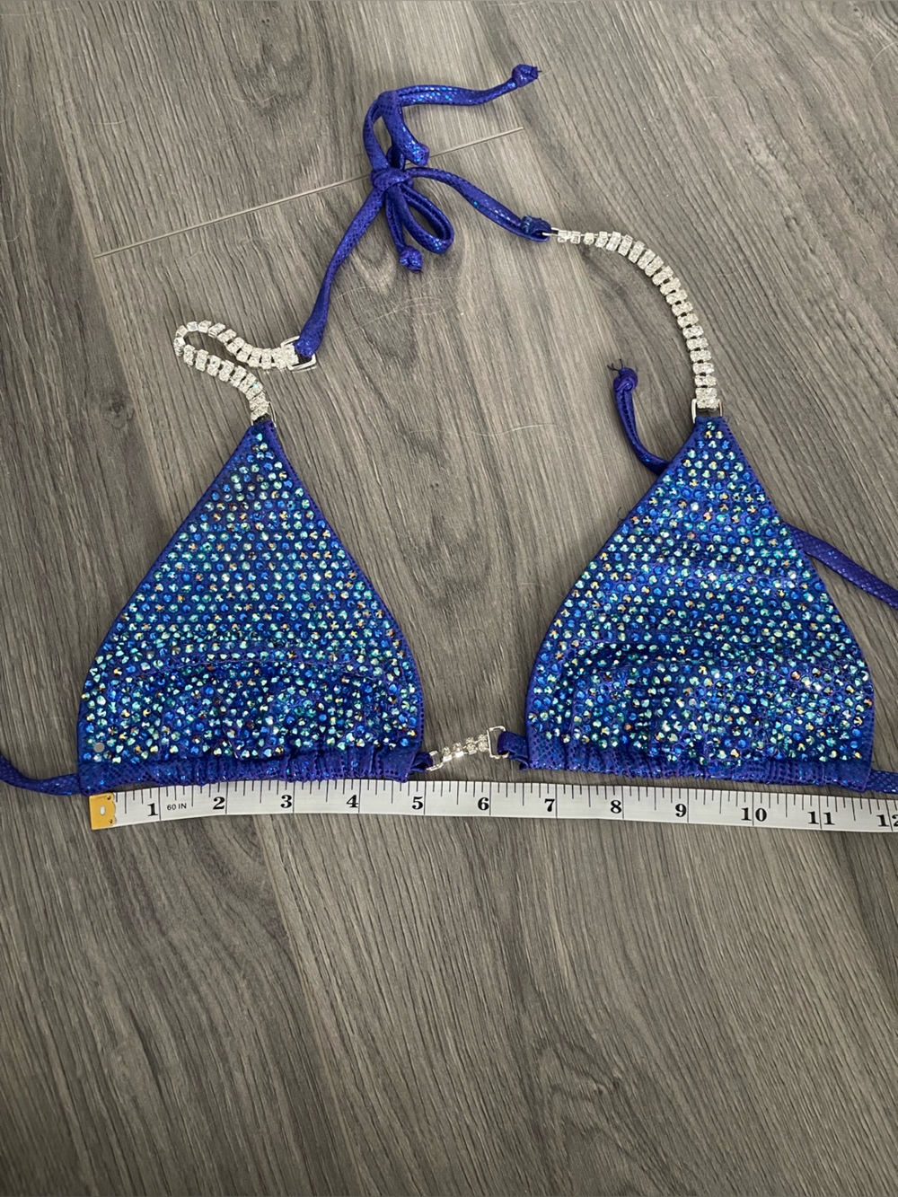 TOXIC ANGEL BIKINI | BLUE RHINESTONE COMPETITION SUIT - Picture 10 of 13